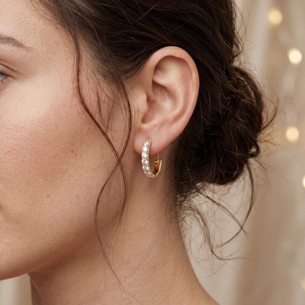 Huggie hoop earrings