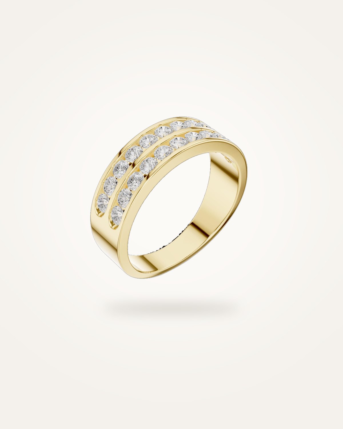 Men's architectural round diamond band
