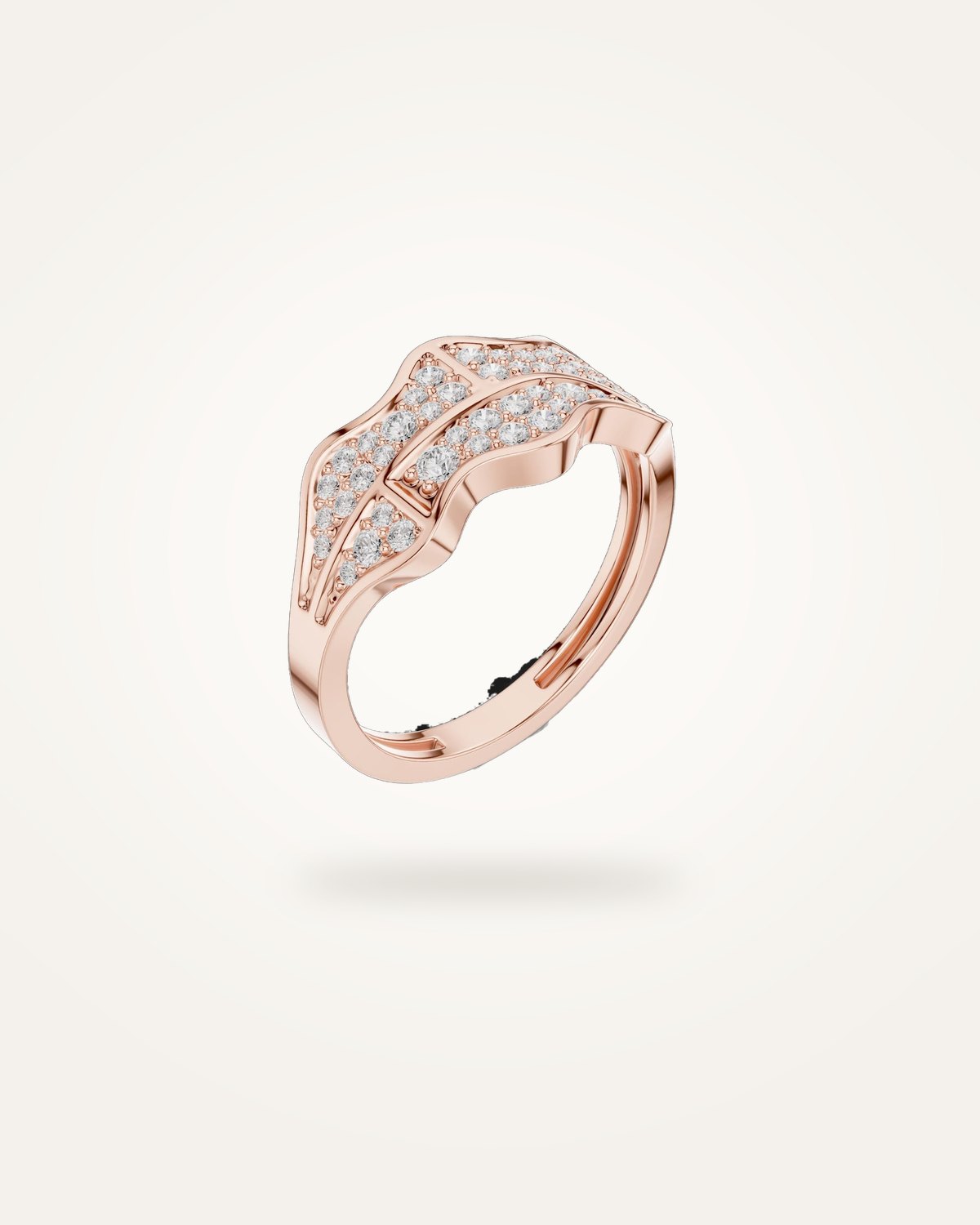Men's sculptural diamond ring