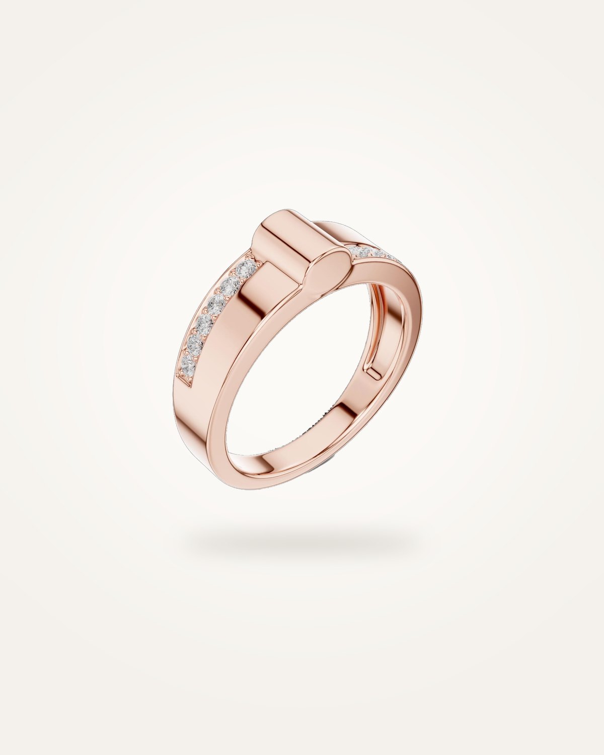 Men's diamond bypass ring