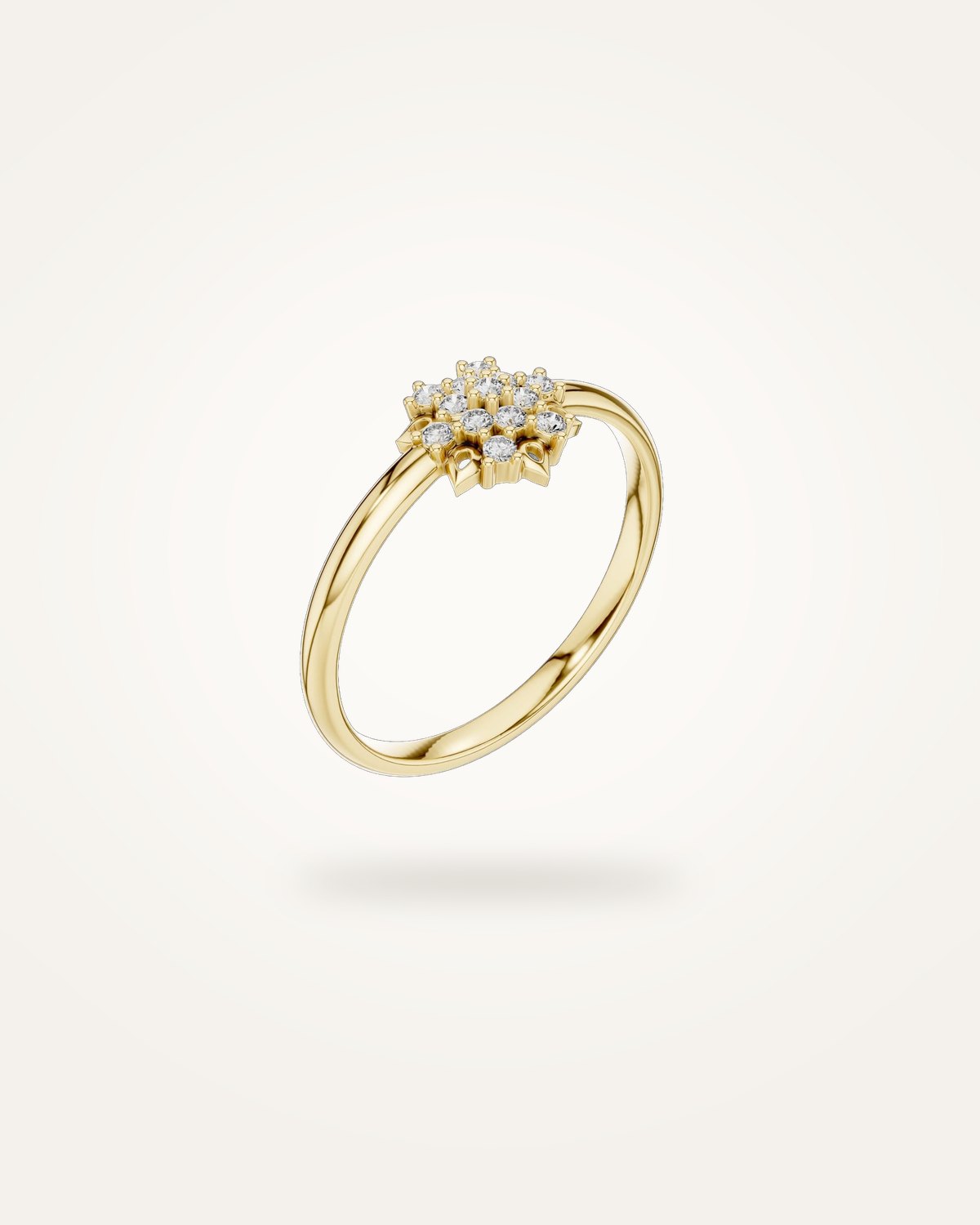 Dainty floral cluster ring