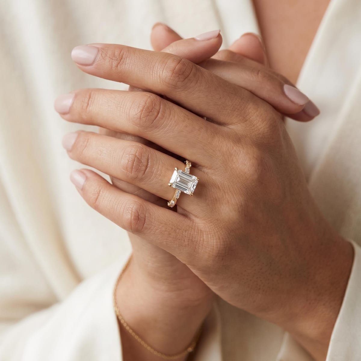 Emerald-cut engagement ring, 2.83 ct