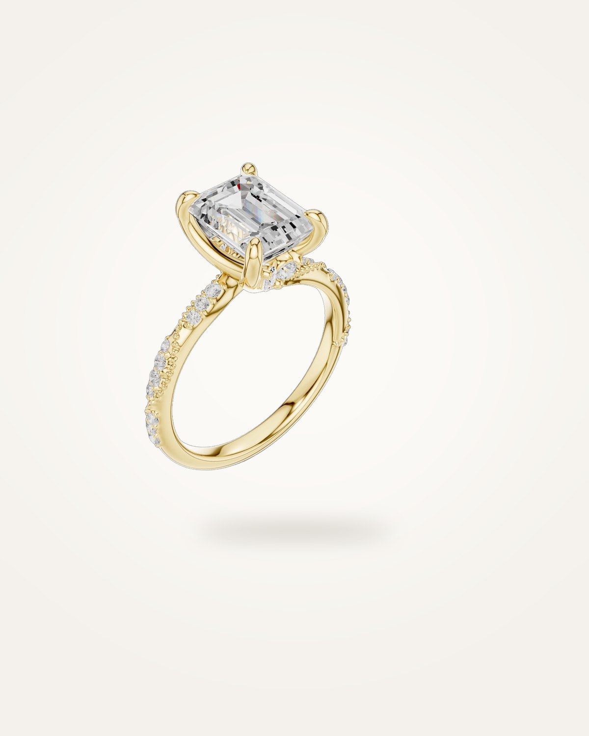 Emerald-cut engagement ring, 2.83 ct