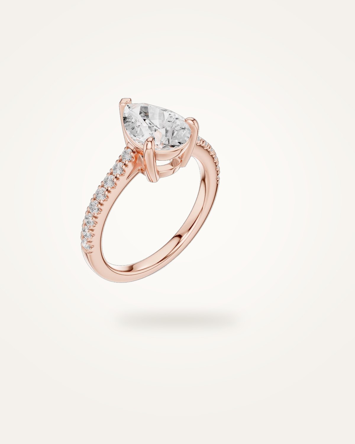 Pear-cut engagement ring