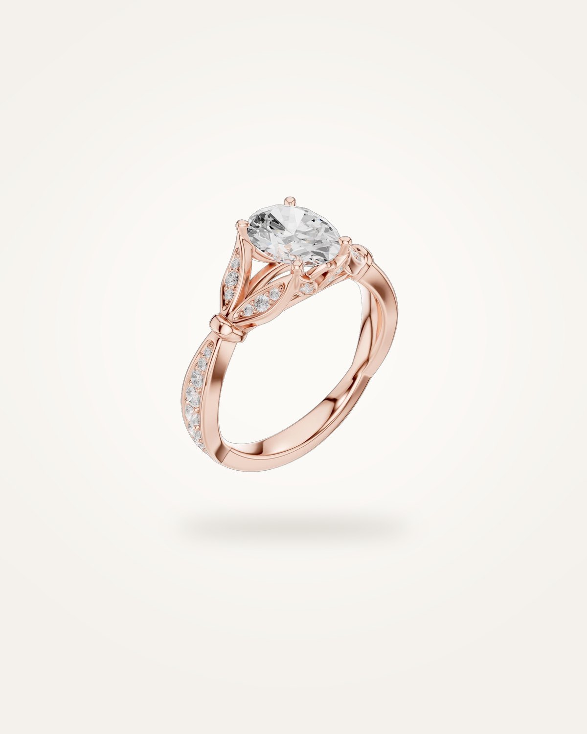 Oval-cut engagement ring