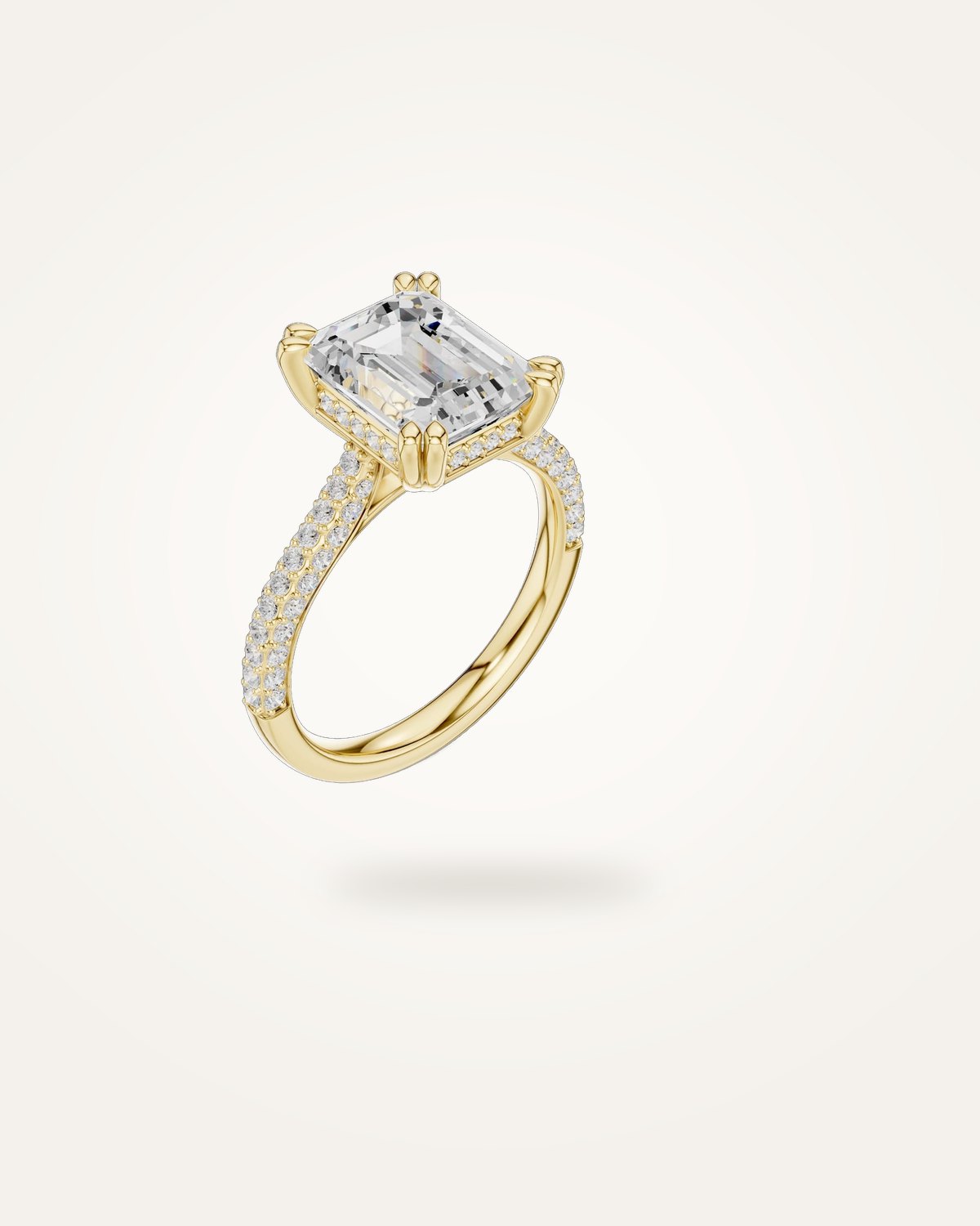 Emerald-cut engagement ring, 4.276 ct